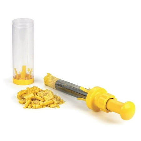 RSVP Platic and Stainless Steel Deluxe Corn Kernel Tool - Yellow