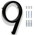 thumbnail image 1 of 6 Inch Large Modern House Numbers For Outside Address Numbers For House Zinc Alloy Black Metal Floating Sign House Number With Nail Kit For Mailboxs Door Home(Large 9), 1 of 4