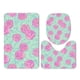 thumbnail image 1 of ABPHQTO Rosa Rosa Hojas Resumen Hermoso Podrido Juego de alfombras de baño de 3 piezas Alfombra de baño Alfombra de contorno y tapa de inodoro, 1 of 2