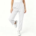 thumbnail image 7 of Kctiaxy Womens Scrub Pants Elastic Waist Cargo Pocket Work Pants Straight Leg Nursing Scrubs, 7 of 7