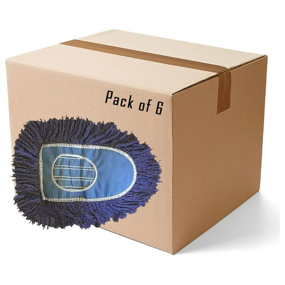 Triangle Dust Mop Heads-6 Pack-Blue