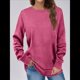 thumbnail image 4 of Sudadera Informal de Cuello Redondo para Mujer, Larga, Corte Holgado, Cuello Alto, Forro Cómodo, Prendas de Moda para Otoño. Rojo L, 4 of 8