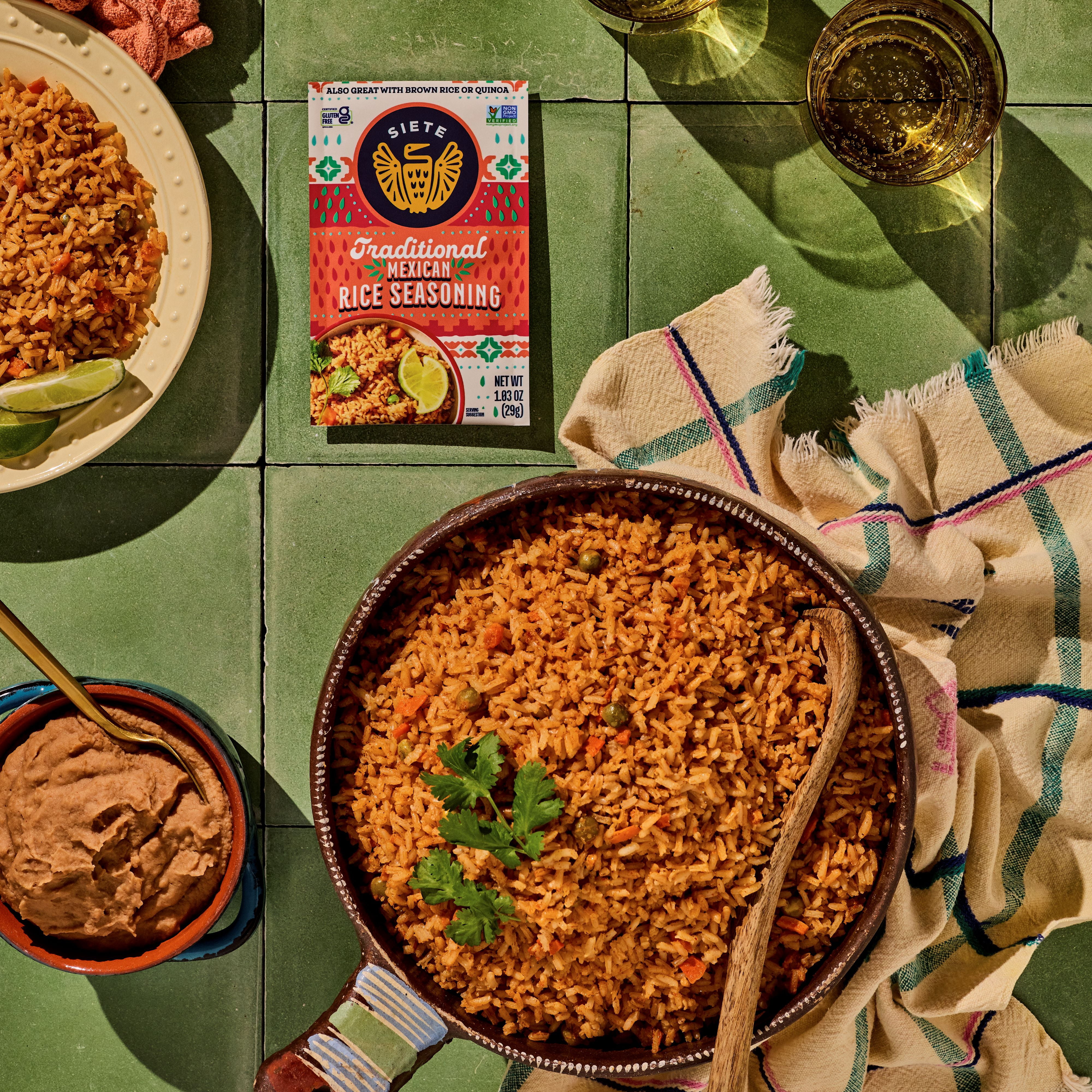 (2 pack) Siete Traditional Mexican Rice Seasoning, Gluten Free, 1.03 oz