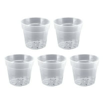 5 Packs 3.15IN Clear Nursery Pots with Drainage Holes, Clear Pot for Planting, Transparent Pots,Durable Starting Pot for Succulents