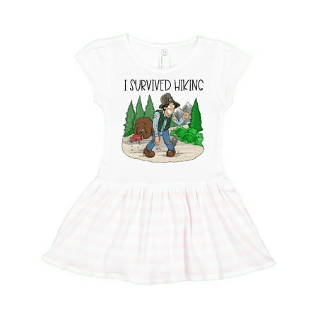 

Inktastic I Survived Hiking Gift Toddler Girl Dress