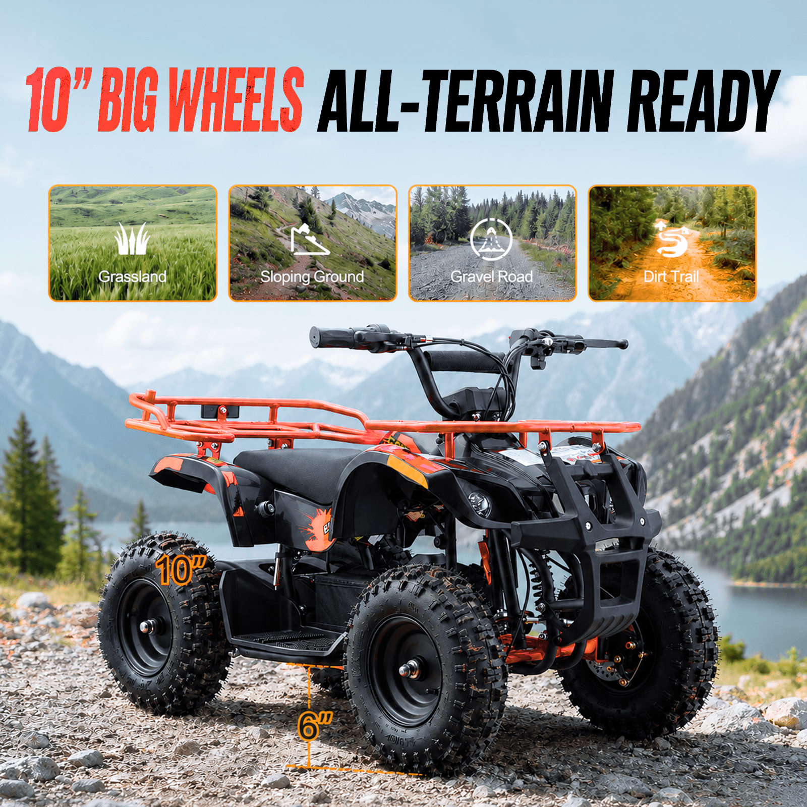 Hover Heart Electric Dirt Quad EA500-RA 36V 500W ATV with Suspension, Parent Speed Control
