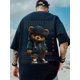 thumbnail image 3 of Camiseta con estampado gráfico de oso de High Street para hombre, camiseta de gran tamaño con cuello redondo de hip hop, camiseta informal de verano para hombre, camiseta Y2K, 3 of 5