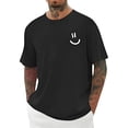 thumbnail image 2 of T Shirts for Men 2026 Summer Casual Short Sleeve Crewneck Smile Face Printed Tee Shirt Streetwear, 2 of 5