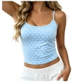 thumbnail image 3 of ZIXKCGDSE Womens Summer Tops Adjustable Spaghetti Strap Tank Top Going Out Trendy Crop Tops Size M, 3 of 3