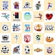 thumbnail image 3 of Paquete de pegatinas Waterp para la Copa Mundial de Fútbol, Anime, 50 unidades, 3 of 3