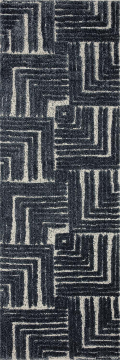 Loloi Hagen HAG-05 Blue / White Geometric Area Rug 5'-3" x 7'-8"