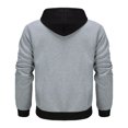 thumbnail image 3 of PNTUTB Men's Hoodies Zip Front Sweatshirt Fashion Color Blocking Long Sleeve Warming Coat with Pocket, 3 of 4