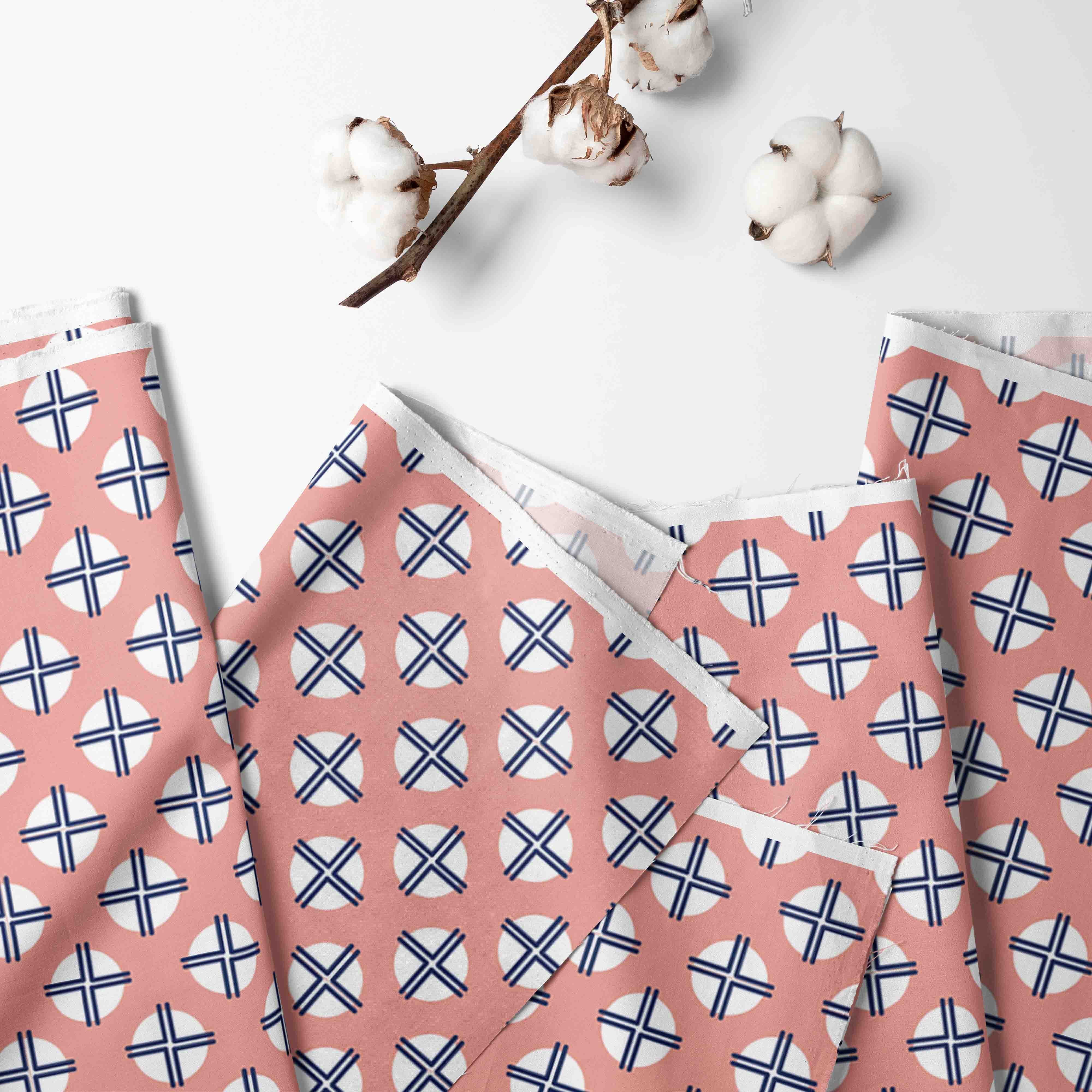 Bacati - Nursery Storage Caddy Tribal Olivia Coral/Navy Girls