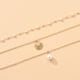 thumbnail image 5 of Colgante Collar de Oro Collar de Triple Capa Collar de Oro y Collar Colgante Collar para Niñas Vestido Collar a Juego, 5 of 8