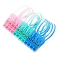 thumbnail image 1 of MasteelfCA 24PCS Plastic Cloth Clips Sock Clip Multi-function Clothespins for Clothes Bra Sock Underwear (Assorted Color), 1 of 9