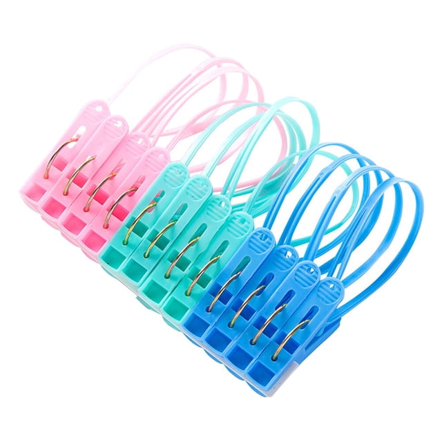 MasteelfCA 24PCS Plastic Cloth Clips Sock Clip Multi-function Clothespins for Clothes Bra Sock Underwear (Assorted Color)