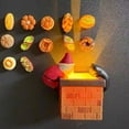 thumbnail image 2 of LED Light-up Stack Refrigerator Magnet Luminous Movable Christmas Santa Claus Black Cat Fireplace Stack Fridge Decoration with Light, 2 of 7
