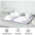thumbnail image 7 of FREEAMG Purple Marble Dish Drying Mat Absorbent Reversible Drying Pad Dish Drainer Rack Mat for Kitchen Countertops Sinks, 18 x 24 Inch, 7 of 7