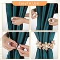 thumbnail image 5 of Monebena 2pcs Sunflower Curtain Tiebacks, Cute Flower Curtain Buckles Curtain Holdbacks for Draperies Elegant Boho Curtain Tie Backs for Home Outdoor Bedroom Office Decorative Curtain(Khaki), 5 of 15