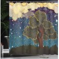 thumbnail image 4 of Ambesonne Funk Art Shower Curtain, Vİbrant Starry Night, 69"Wx84"L, Multicolor, 4 of 5