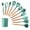 Vert Foncé, variante sur dodocool Ensemble d'Ustensiles de Cuisine 11 Pcs Ensemble d'Ustensiles de Cuisson en Silicone Antiadhésif en Baril Ustensile en Gel de Silice Manche en Bois Ensemble de Vaisselle de Cuisine