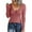 C-Red205, variant on DHFJKG Women's Knit Ribbed Sweaters Base Pullover Slim Fit Solid Color Button-Up Placket V-Neck Knitted Layering Top Soft Jumper Tops