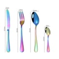 thumbnail image 2 of Juego de cubiertos de acero inoxidable de 24 piezas, cubiertos premium 18/10 para 6 personas, incluye cuchara, tenedor, cuchillo y cucharilla, diseño pulido espejo, 2 of 7