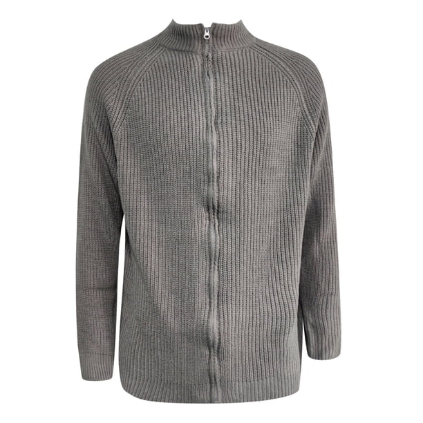 Gibobby Suéter cárdigan para hombre Suéter Casual con Cierre para Hombre, Cuello Alto, con Cierre Completa(GY1,G)