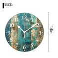 thumbnail image 2 of 14 Inch Wall Clock Battery Operated Silent Clock Decorative for Office, Kitchen, Outdoor, Living Room，Shabby Wooden Wood Delicate, 2 of 4