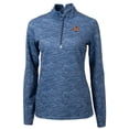 thumbnail image 2 of Women's Cutter & Buck  Navy Syracuse Orange Vault DryTec Traverse Camo Print Stretch Quarter-Zip Top, 2 of 3