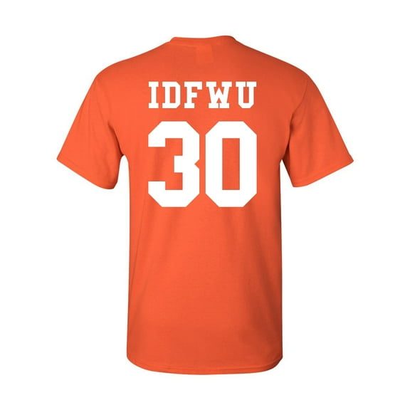 IDFWU Jersey Adult Back Print T-Shirt Tee
