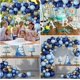 thumbnail image 2 of Navy Blue Balloon Arch Kit, 97pcs, Birthday Balloon Arch, Gold Blue Balloons, Gold Confetti, Baby Shower Balloon Arch, 2 of 5