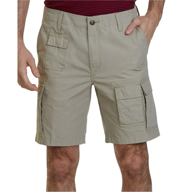 Nautica Mens Navigator Casual Cargo Shorts, Brown, 33