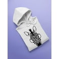 thumbnail image 3 of Zebra With Glasses Hoodie Women -SPIdeals Designs, Female Medium, 3 of 4