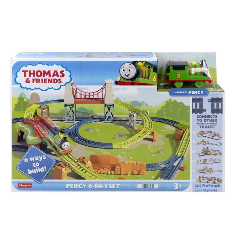 Thomas Friends Percy 6 in 1 Set with Motorized Percy Engine Track Play Pieces