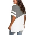 thumbnail image 2 of Mittory Womens Plus-Size Tops Color Block T Shirts Short Sleeve Tunics T Shirts Summer Short Sleeve Casual Cotton, 2 of 5