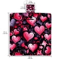 thumbnail image 2 of Valentine's Day Canvas Beach Blanket Picnic Mat - Waterproof Outdoor Mat for Beach, Camping, and Picnics with Large Size and Portable Design, 2 of 6