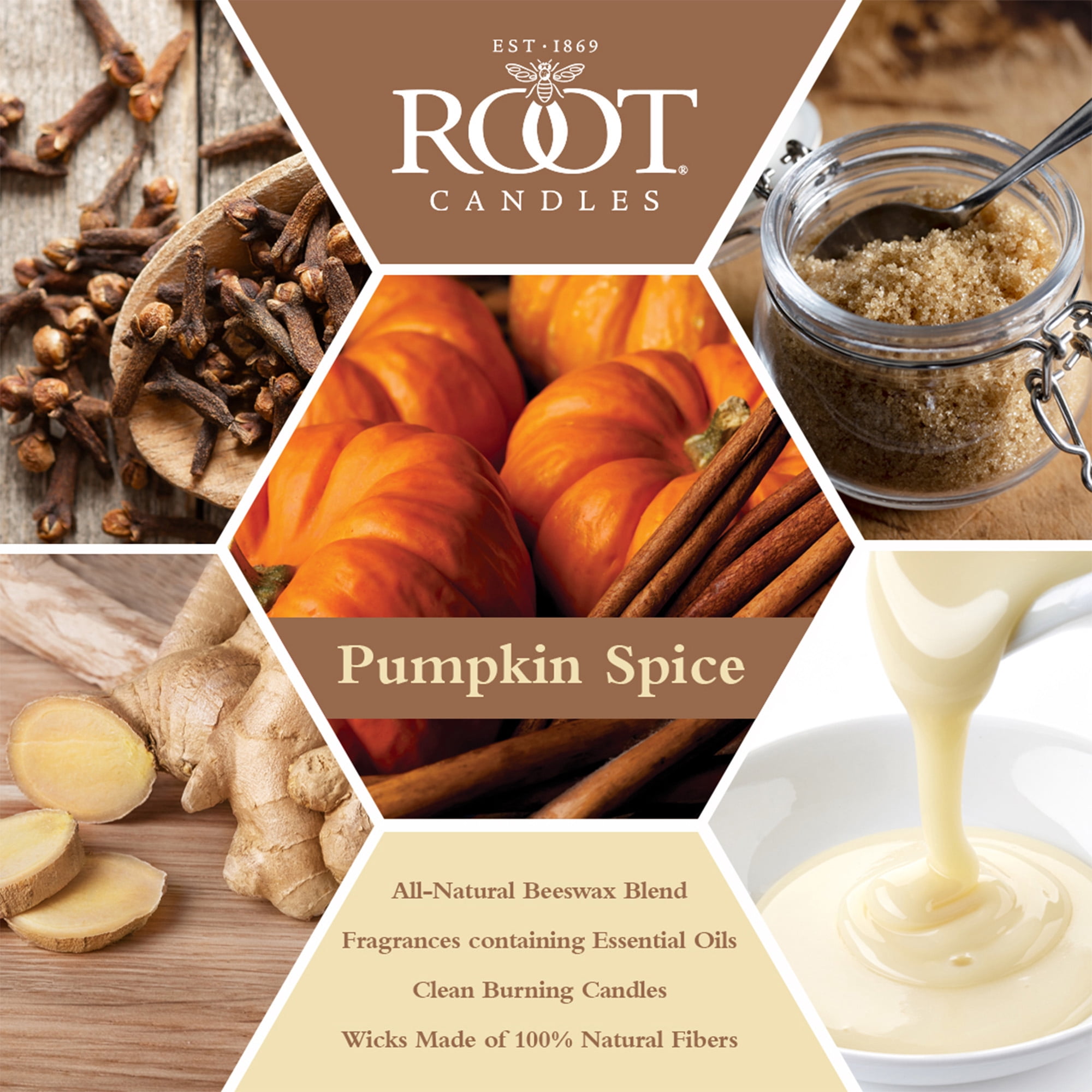 ROOT Candles Pumpkin Spice 10.5 oz Large Veriglass Jar