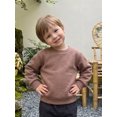 thumbnail image 6 of RUINIXCW Baby Boy Girl Pullover Sweatshirt Solid Color Crew Neck Fall Thickened Tops, 6 of 9
