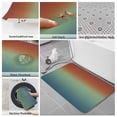 thumbnail image 6 of Burnt Orange Teal Ombre Bath Mat 3 Piece Bathroom Rug Set, Modern Abstract Art Aesthetics Non Slip Bath Rug Contour Mat and Toilet Lid Cover, Absorbent Shower Mats Soft Bath Rugs and Mats Sets, 6 of 8