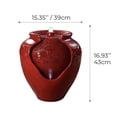 thumbnail image 6 of Teamson Home 16.93" Outdoor Glazed Pot Water Fountain, 6 of 8