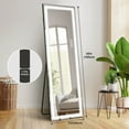 thumbnail image 3 of DUOSONG Led Mirror Full Length Mirror With Lights Wide Standing Tall Full Size Mirror For Bedroom Giant Full Body Mirror Large Floor Mirror With Lights Stand Up Dressing Big Lighted Mirror Black, 3 of 9