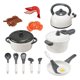 thumbnail image 2 of Juego de imaginación de plástico Juego de utensilios de cocina Juego de hermosos juguetes de cocina 14 piezas Sunnimix Pretend Play Utensilios de cocina, 2 of 7