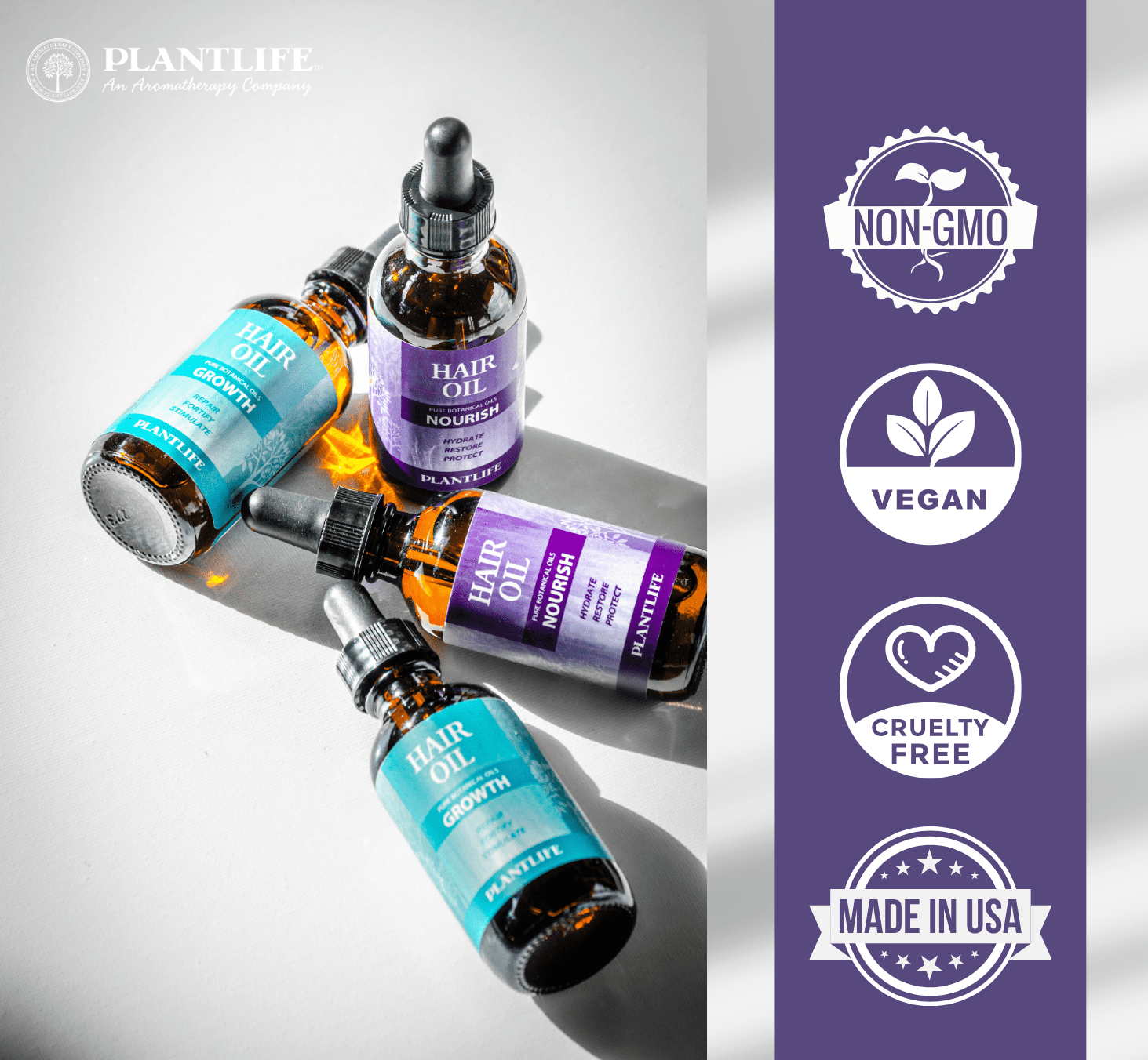 Plantlife Growth Hair Oil - Scalp & Hair Strengthening Oil for All Hair Types - Crafted to Nourish Your Hair From Root to the Tip Ounce