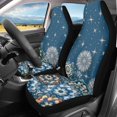 thumbnail image 2 of POLERO High Back Vehicle Seat Covers for Car, Protective Removable Auto Interior Cover Polyester Fabric 2pcs, Star Print & Mandala, 2 of 13
