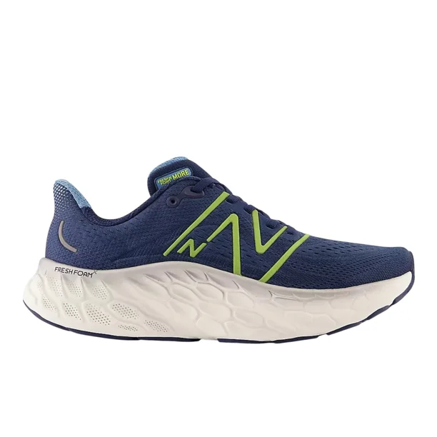 Men's 12.5 D New Balance Fresh Foam X More v4 Running Shoes Navy Green MMORCN4