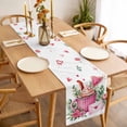 thumbnail image 3 of Valentine's Day Table Runner - 48 Inch Long, Kitchen Dining Table Runner Dresser Scarves, Ice Cream Love Rose Eucalyptus Leaves Farmhouse Decor for Coffee Tables Wedding Party Banquet, 3 of 8