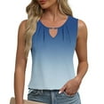 thumbnail image 2 of JDQJBZ Womens Summer Tank Tops Gradient V Neck Sleeveless Spaghetti Strap Casual Top, 2 of 5