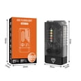 thumbnail image 2 of Mini linternas EDC 1000LM UV luz alarma zumbador antorcha (negro transparente), 2 of 2