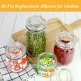 thumbnail image 5 of 20x Silicone Replacement Gasket Airtight Rubber Seals Rings Leak-Proof Canning Silicone Fitting Seals for Jar Lid, 5 of 9